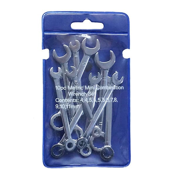 10 st/set Professionell Mini Kombinationsnyckel Set 4-11mm Metrisk Liten
