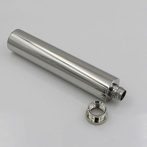 ZHOUBA Mini Bærbar 2oz Rustfritt Stål Lommelærke Speilpolert Tube Husholdningsartikler