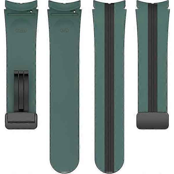 Magnetisk Sammenleggbar Spenne Silikon Klokkereim, Kompatibel med Samsung Galaxy Watch 5 Pro 45mm/Galaxy Watch 5 44mm 40mm/Galaxy Watch 4 44mm 40mm