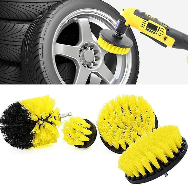 Borebørste-sæt - Elektrisk skrubbebørste rengøringssæt - Universal