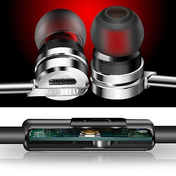 Qkz Dm9 Metall Tung Bas Musik Headset In-ear Trådbundna Telefonhörlurar Med Mikrofon Q