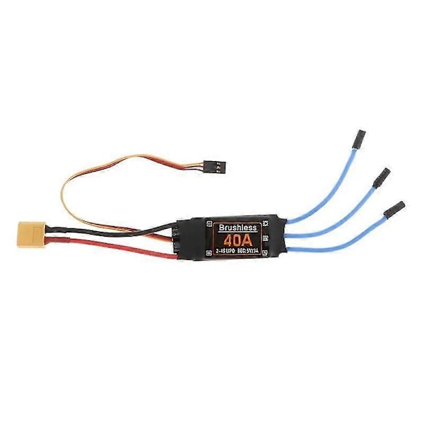 40A Harjaton ESC XT60 -liitin RC-lelujen komponentit Lisätarvikkeet Nopeudensäädin Moottori FPV Quadcopter Helikopteri