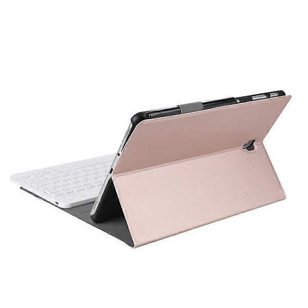 Irrotettava Bluetooth-näppäimistö PU-nahkakotelo jalustalla, yhteensopiva Samsung Galaxy Tab A 10.5 (2018) T590 T595 -mallin kanssa PinkGold