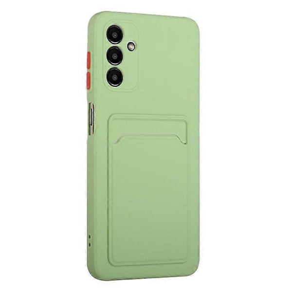 Kompatibelt för Samsung Galaxy A13 5G Kameralinsskydd Stötsäkert TPU Halkfritt Telefonfodral med Korthållare LightGreen