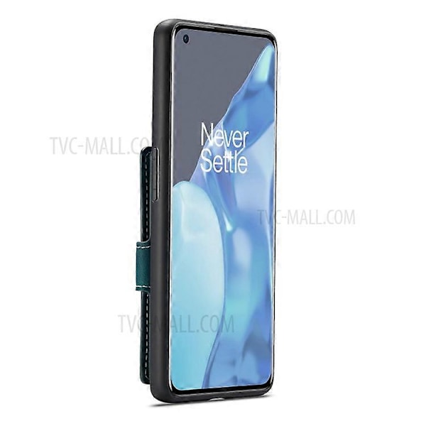 JEEHOOD Magnetisk pung aftagelig 2-i-1 design læderbelagt TPU-etui kompatibel med OnePlus 9 (EU / US version) Green