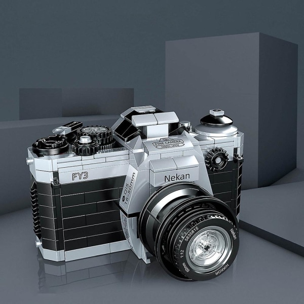 DIY minikamera kreativa retro digitalkamera modell ornament monterade byggsten leksaker style 2