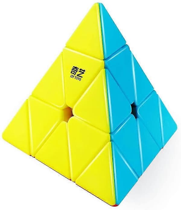 qiming pyramide speed cube uden klistermærker trekant cube 3x3 puslespil