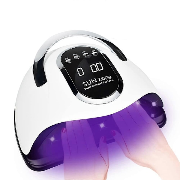 260W UV LED Neglelakk Lampe - 66 LED Perler - med Automatisk Sensor/4 Timer Innstillinger - Håndtak Profesjonelle Neglekunst Verktøy