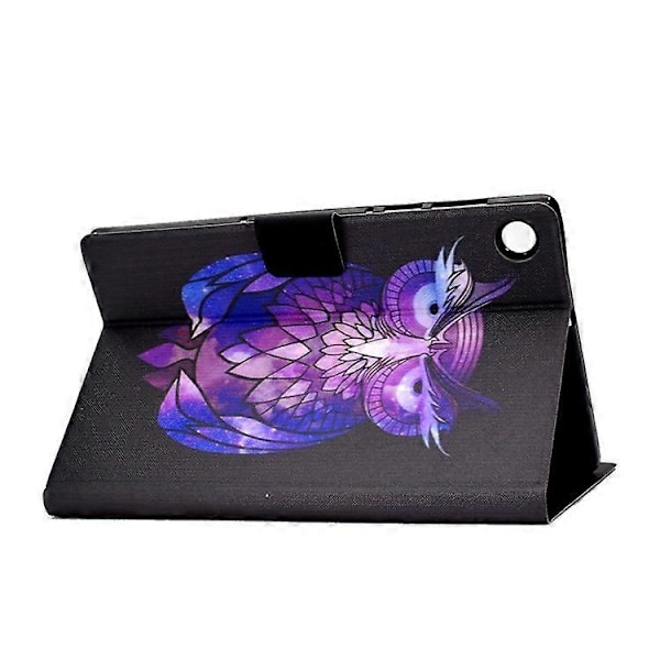 Mönstertryckt Läderställ Tablet Skal Kompatibelt För Lenovo Tab M10 Plus TB-X606F Purple