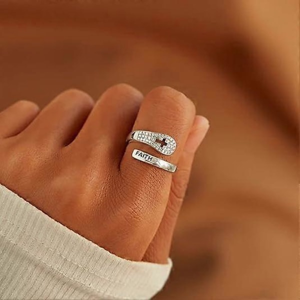 Kramring för Kvinnor Alla Hjärtans Dag Presenter Sterling Silver Kramringar till Min Dotter Justerbar Öppen Omlottring Fin Löftesring Smycken för Mo