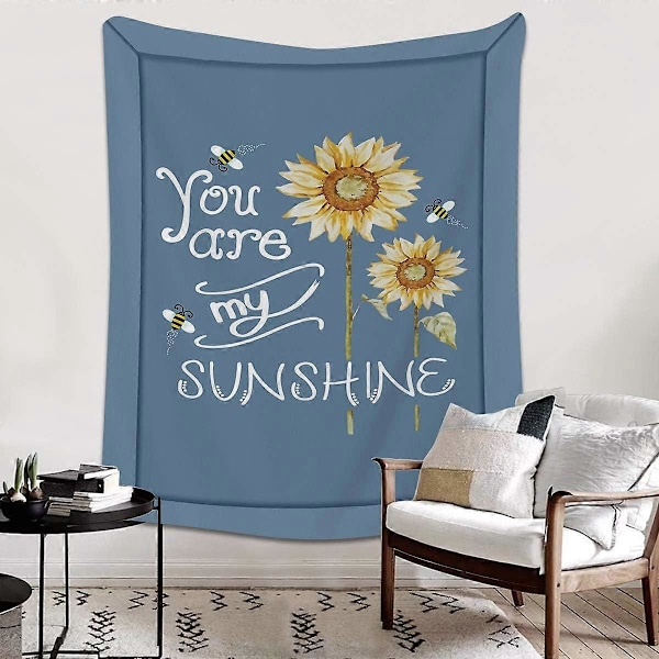 Solrosfilt 100x127 cm Lätt Mysig Sängfilt Mjuk Pläd Du är Min Solsken Presenter till Barn Vuxna, Användning Året Runt