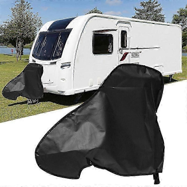 Dragkroksskydd för släpvagn, Universellt skydd för släpvagnar och husvagnar, Svart 40*87*62cm