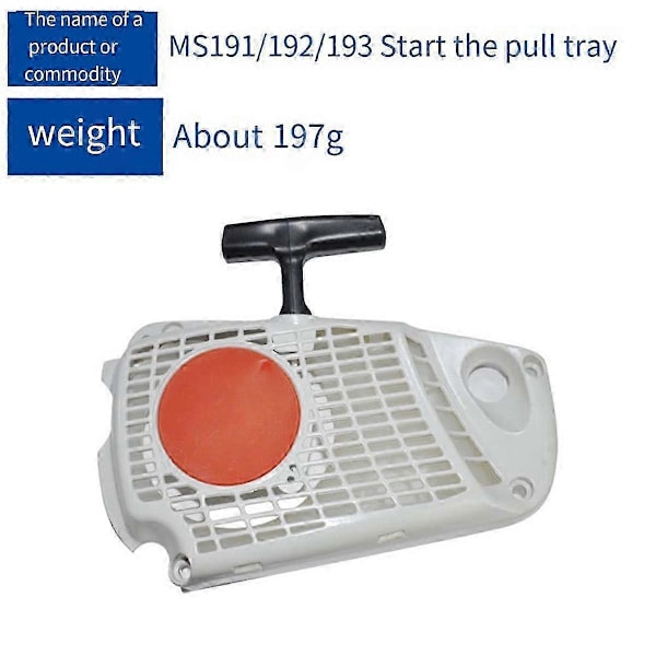 1137 080 2108 Käynnistyslaite STIHL MS192 MS191T MS192T MS192TC MS193T -moottorisahoihin, korvaa version 2