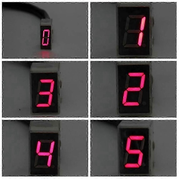 Universal LED Digital Girindikator Motorsykkel Display Girspak Sensor Hastighet Gir Display Indikator Motorsykkel Tilbehør P20211224818