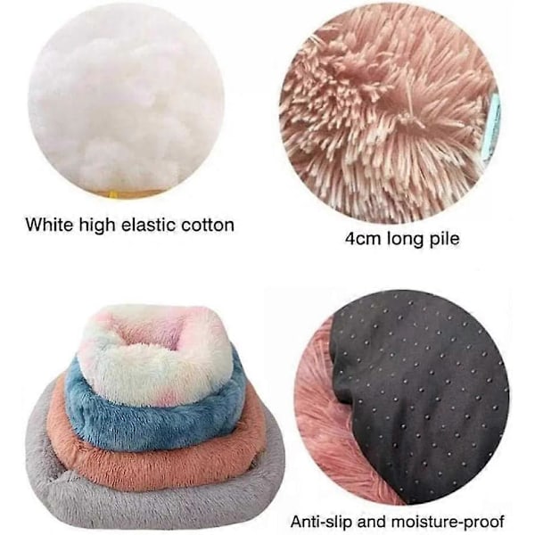 Seng Xs Størrelse Varm Vinter Firkantet Super Blød Sovende Hundeseng Lang Plys Vaskbar Katte Måtte Kurv Hvalpehus 1 Stk Reje Pink