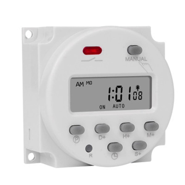 2x Sinotimer 1 Sekund Intervall 12v Digital LCD Timer Bryter 7 Dager Ukentlig Programmerbar Tidsrelé P-haoyi