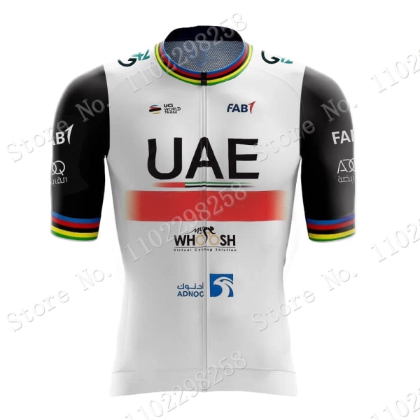 Svart UAE Team 2023 Golden Cykeltröja Set Kortärmad Herrkläder Road Bike Shirts Kostym Cykel Bib Shorts MTB Maillot 20 S