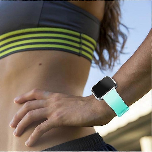 Silikone Smart Watch Rem [Stor Størrelse] Kompatibel med Fitbit Versa Lite/Versa/Versa 2 Indigo