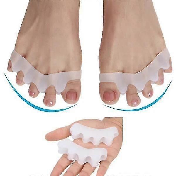 2 st Hallux Valgus Tåspridare Separerar Tårna Stöd Tåskiljare