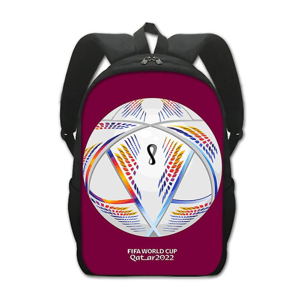 2022 Football Bookbag Qatar World Cup Print Primary School Backpack Fans Memorial Style4