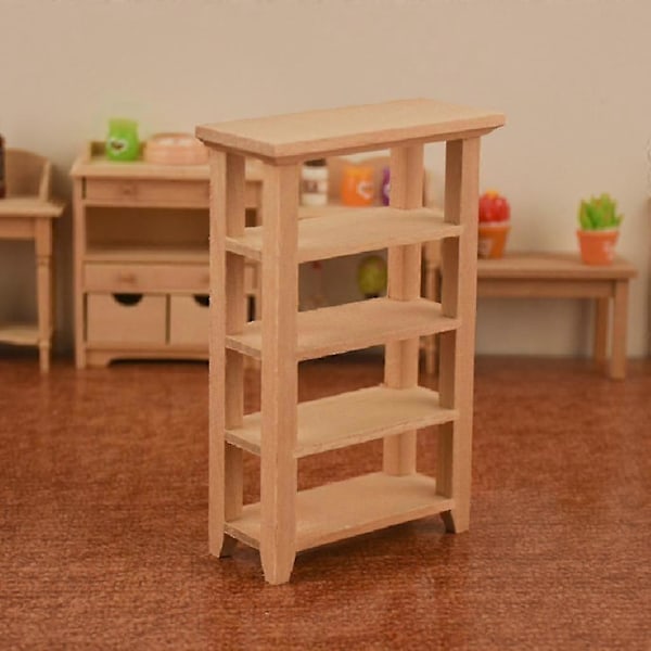 1/12 Mini Dukkehus Oppbevaringsskap Display Hylle Dekor Barneleker