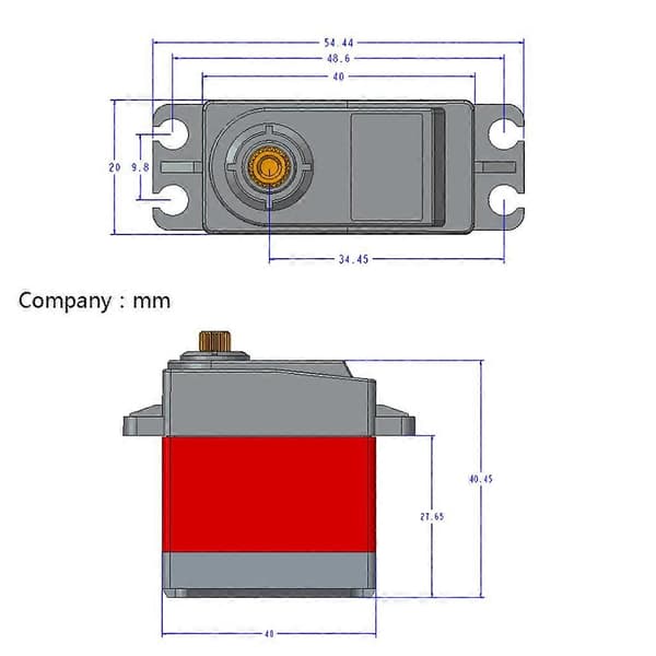 Stor Torque Digital Coreless Servo Metal Gear 25T Arm Til RC Bilmodel