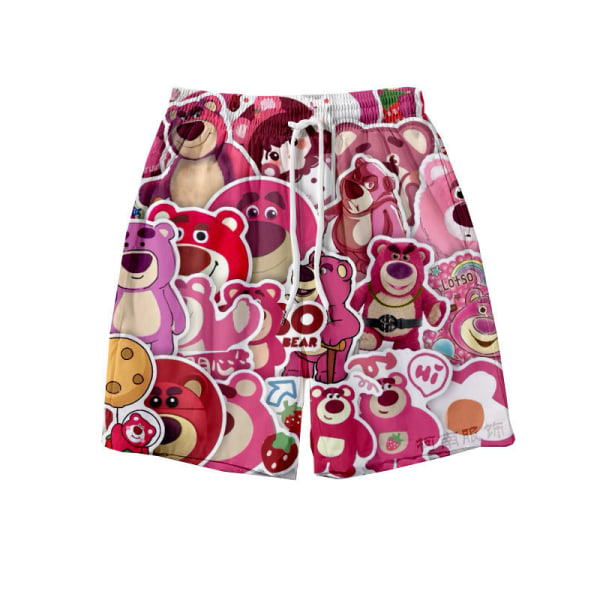 Sommar strawberry bear shorts hem casual byxor strandbyxor M