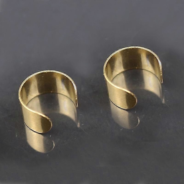 2 Par Punk Guld Sort Øre Cuff Brusk Øvre Helix Clip Stud Øreringe