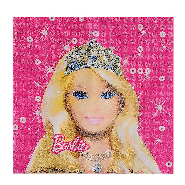 Barbiee-nukke Syntymäpäiväjuhla Koristetarvikkeet Vaaleanpunainen Tyttö Teema Astiat Cup Lautas Ilmapallo Baby Shower Prinsessa Juhlasisustus Lahjat napkins 10pcs1