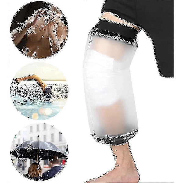 Vandtæt knæbeskyttelse til bad, vandtætte beskyttere til gips og forbinding, komfortabel vandtæt forsegling til at holde sår og bandage tørre