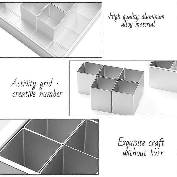 Kageform Tal, Tal og Bogstaver, Stor Rektangulær Kageform, Bageform i Aluminium, Justerbar Non-stick Tal Kageform
