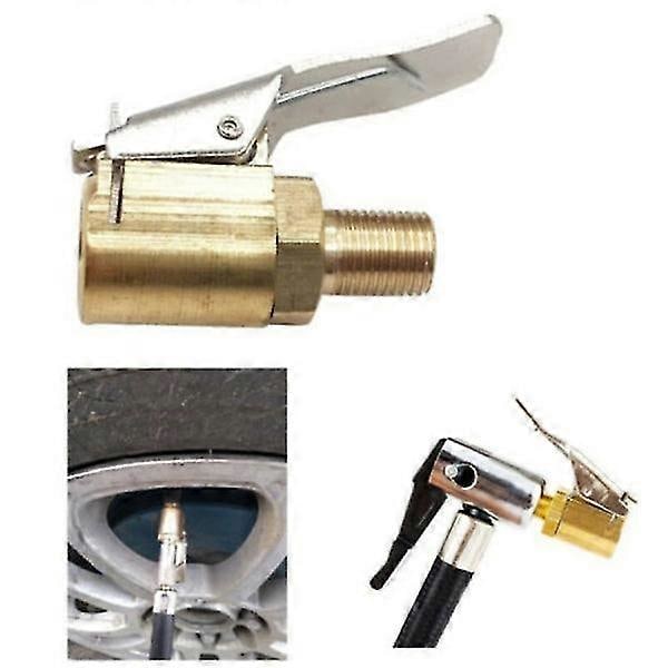 Luftchuck-pumpe, 8 mm klemforbindelse til bilauto-dæk, adapterpumpeventilclips til dæk (haoyi)