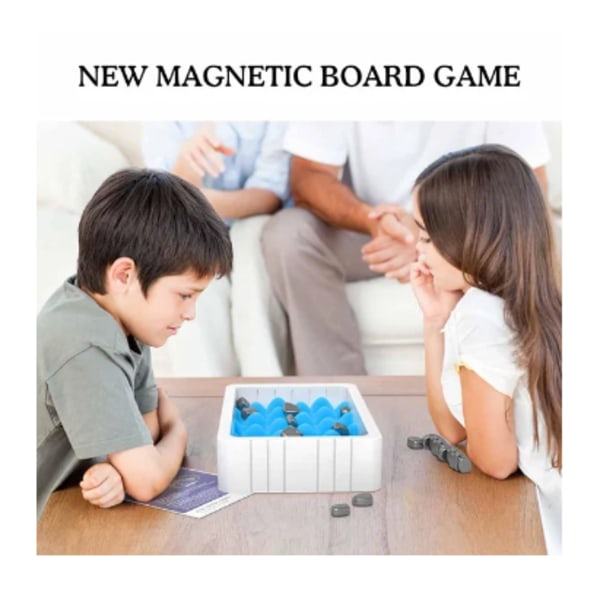 Joulun magneettinen shakkipulmapeli hauska interaktiivinen lautapeli köysityyli 2pcs C