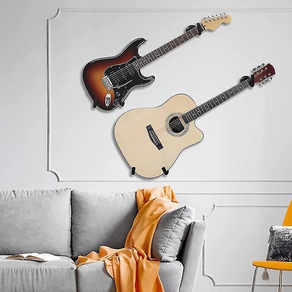 Horisontellt Gitarrväggfäste, Lutande Gitarrhängare, Horisontellt Väggfäste För Akustisk Klassisk Eller Elgitarr, Ukulele, Banjo [EZ
