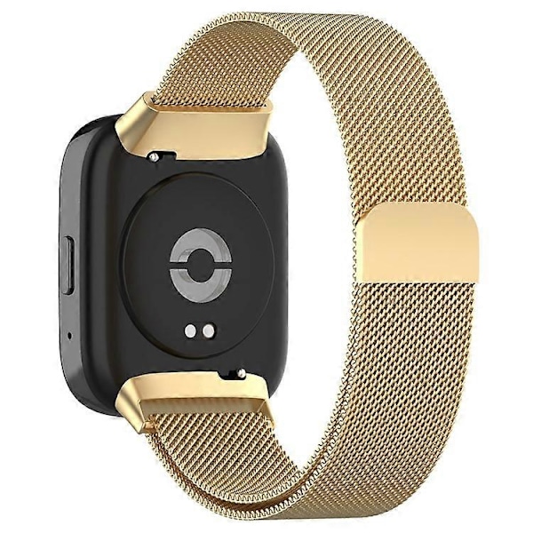 Yhteensopiva Xiaomi Redmi Watch 3 Active / Watch 3 Lite -kellon metallisen korvausrannekkeen magneettinen Milanese-kelloranneke Gold