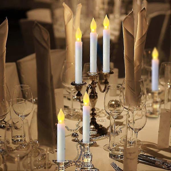 12 stk. Flammeløse LED-lys, batteridrevne lys