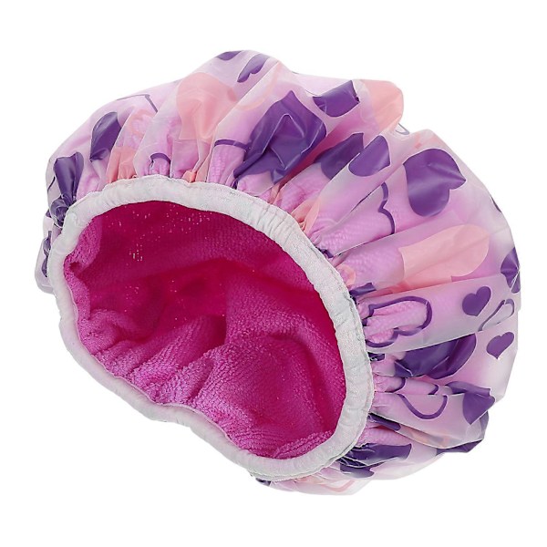 Hiussuoja Suihkuun Uudelleenkäytettävä Vedenpitävä Suihkumyssy Pyyhe Kangas Naisille Kylpy Spa 29.00X29.00X0.30CM Suojaa Kiharat Hiukset 1kpl