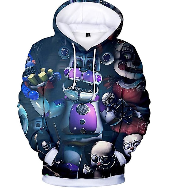 Barn Pojkar Flickor Fem nätter hos Freddy's Casual Hoodies Fnaf Huvtröja Sweatshirt Toppar Presenter style 1 4XL