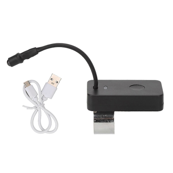 LED-korvanpuhdistusvalaisin, monitoiminen, 3 nopeutta, USB-ladattava, korvanpuhdistuspeukalovalo, musta
