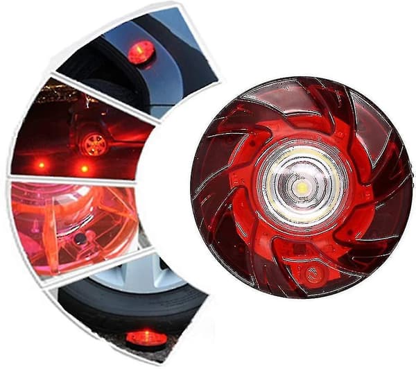 Led Varningsljus, Rött Varnings-LED Stroboskopljus med Magnetisk Bas, Batteridriven