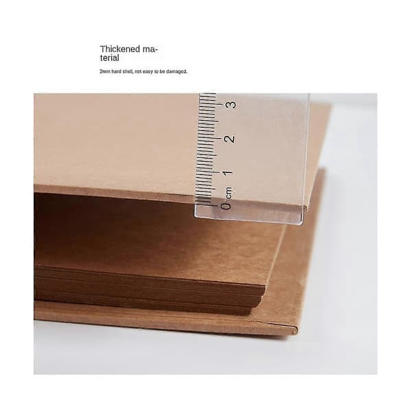 2 stk. A5 Genopfyldelig Ringbind, A5 Kraft Papir Ringbind Bakke med 2 Ringe til Tilføjelse af Løse Ark, A5 Kraft
