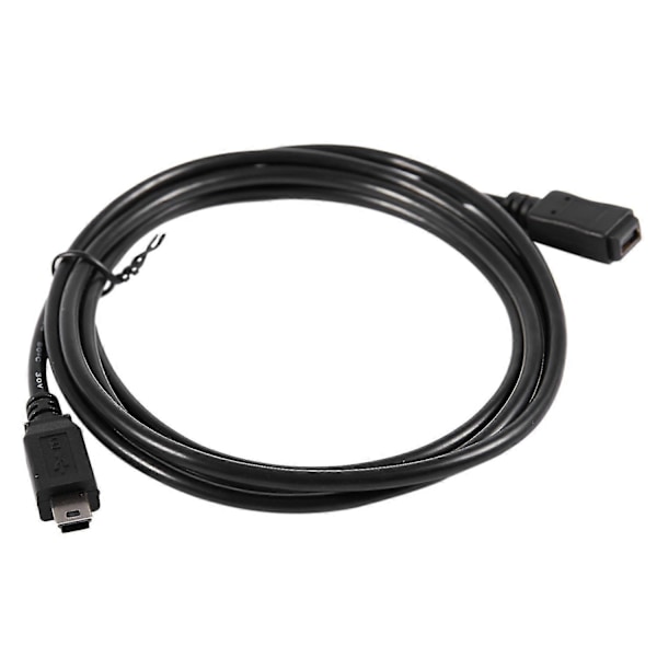 1,5 m Mini Usb B 5-pin Han til Hun Forlængerkabel Adapter Sort Y