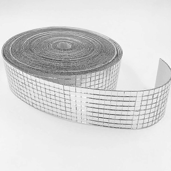 Självhäftande Riktiga Glas Hantverk Mini Fyrkantiga Runda Speglar Mosaikplattor För DIY Hantverk, Boll, Heminredning
