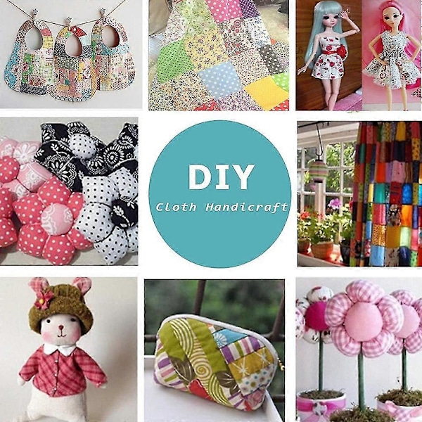 6 st Tygbuntar Patchwork, Sömnad Patchwork Vackra Mönster Tyger för DIY Scrapbooking (Rosa)