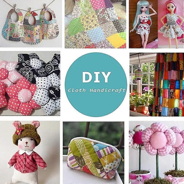 6 stk. Stofpakke Patchwork, Syning Patchwork Smukke Mønsterstoffer til DIY Scrapbooking (Pink)