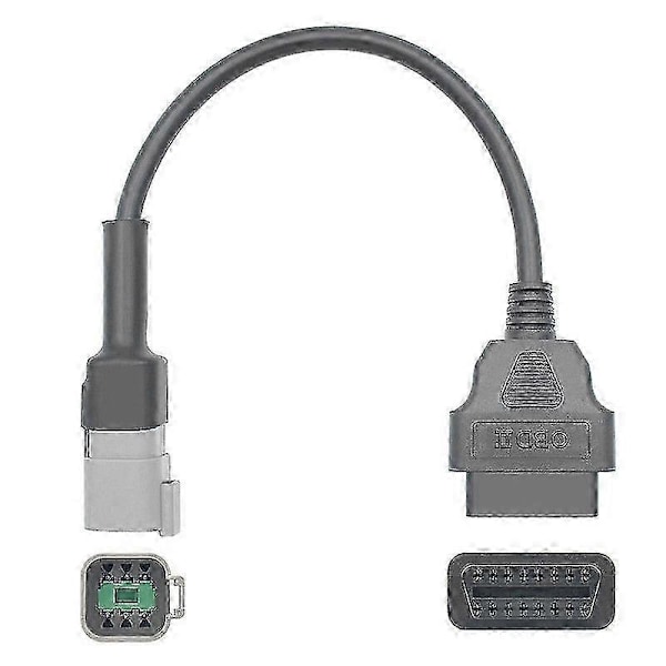 6-stifts till 16-stifts diagnostisk OBD2-kabeladapter, OBDII-skannerersättning för CAN AM ATV UTV Motorcykelcykelverktyg