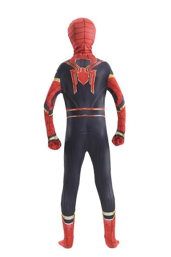 Spider-Man Cosplay Kostume Jumpsuit Fest Udklædning Bodysuit til Mænd E 100