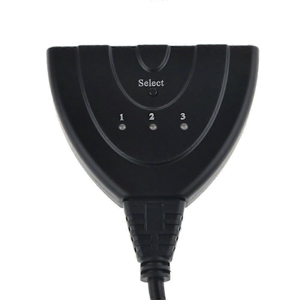 4K@60Hz HDMI Switch 3 Portar, 4K HDMI Switcher Splitter Box 3 in 1 Out, 3x1 HDM Switch Selector med Pigtail-kabel, Stöd för 3D, HDCP 2.2, HDR 10, Monit