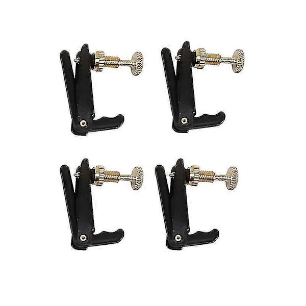 2x 4/4 Ebenholts Violin Delar Stall Skruvar Hakstöd Lönn Stall Set