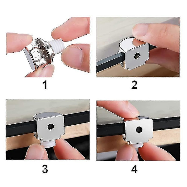 20 Glasfästen, glashyllhållare, justerbara klämmor kan installera 4-9 mm tjockt glas-ZZY